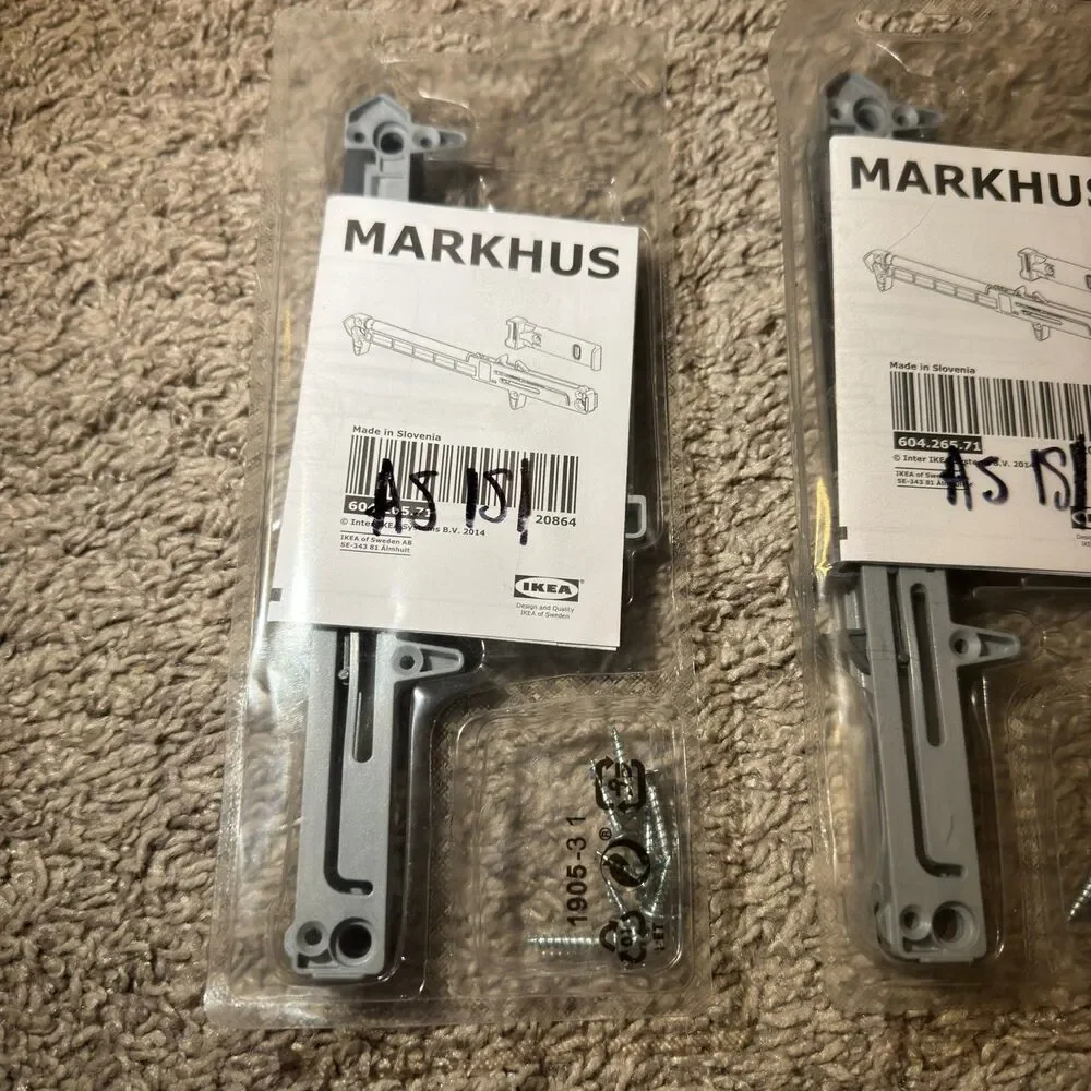 IKEA Markhus Drawer Soft Closing Device 2 Pair New 604.265.71 (Lot of 2)